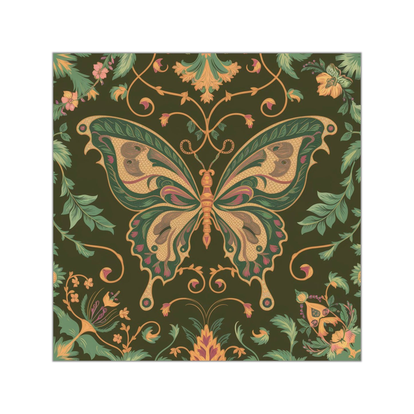 Butterfly Square Vinyl Sticker