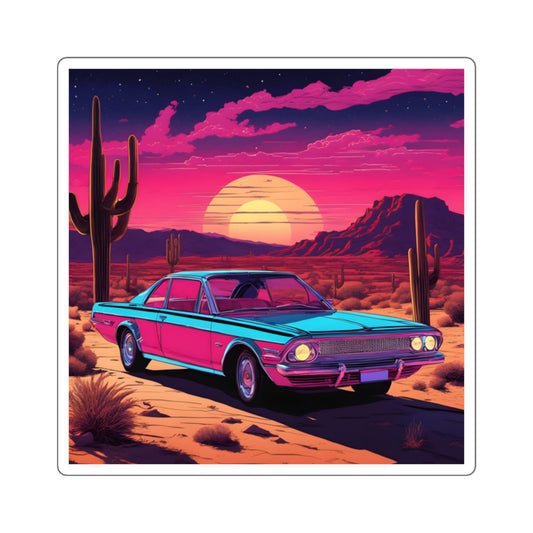 Desert Starlit Sky Synthwave Car Stickers