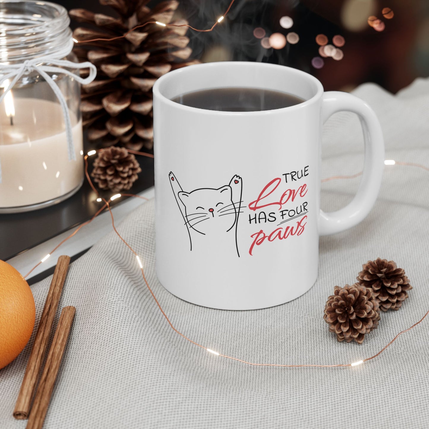 True Love Has Four Paws Ceramic Mug
