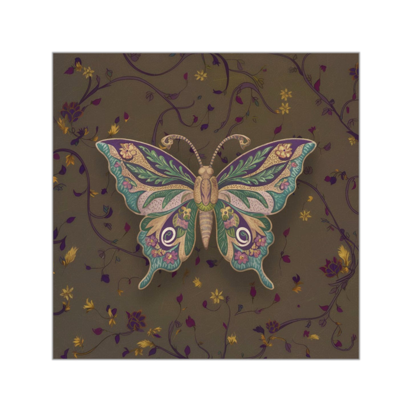 Butterfly Square Vinyl Sticker