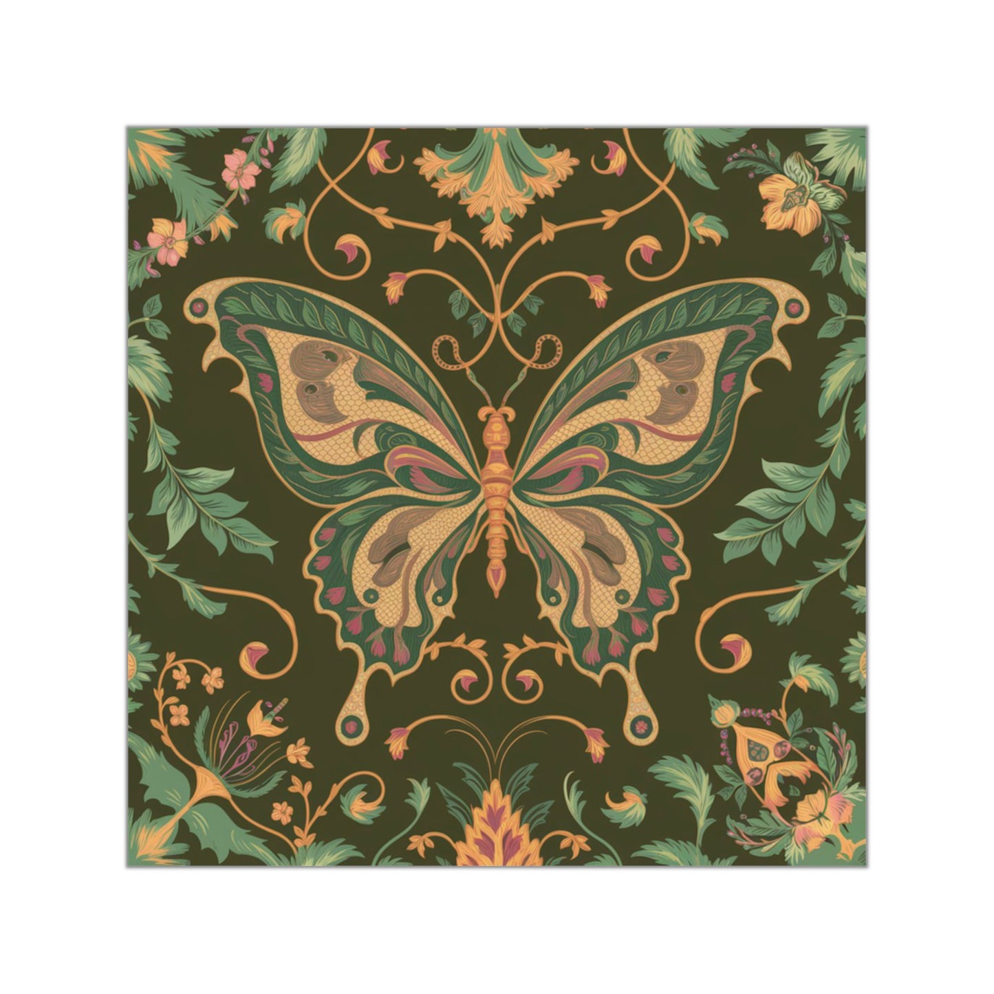 Butterfly Square Vinyl Sticker