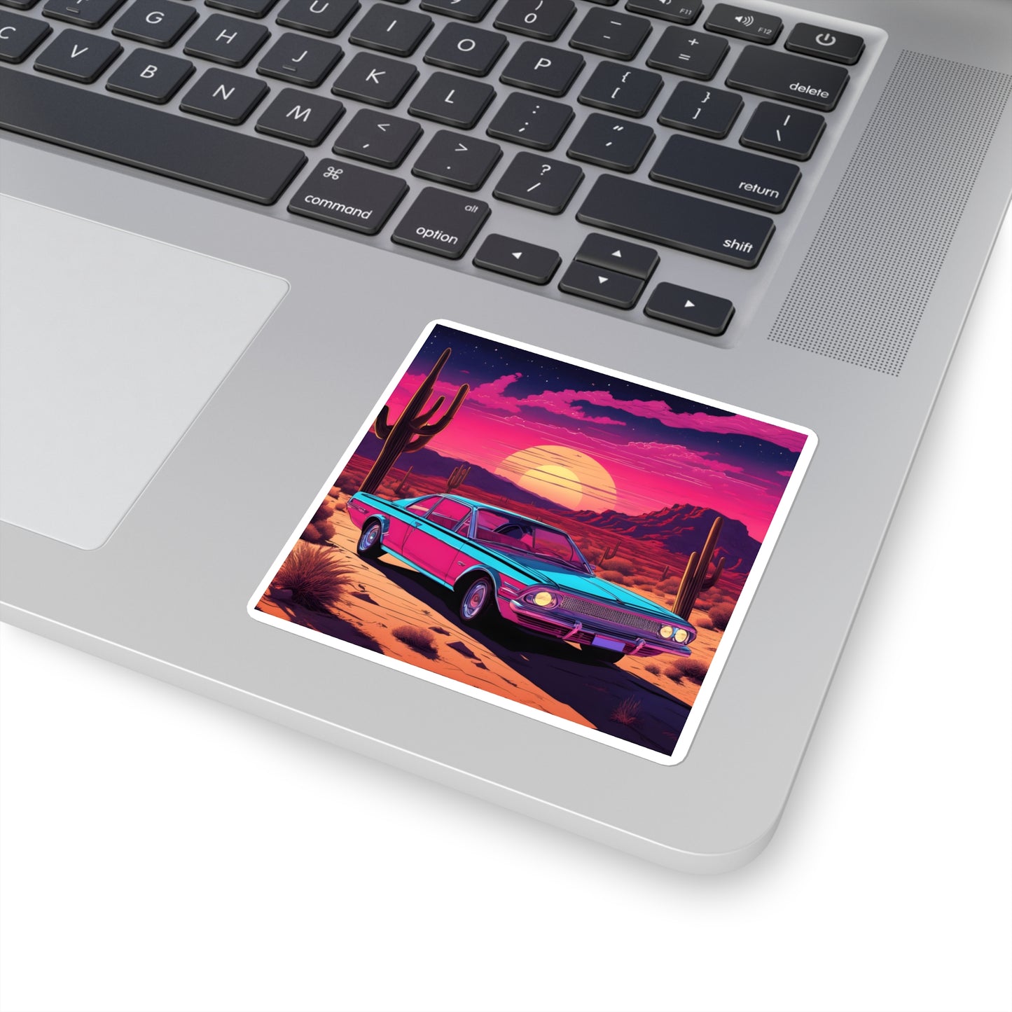Desert Starlit Sky Synthwave Car Stickers