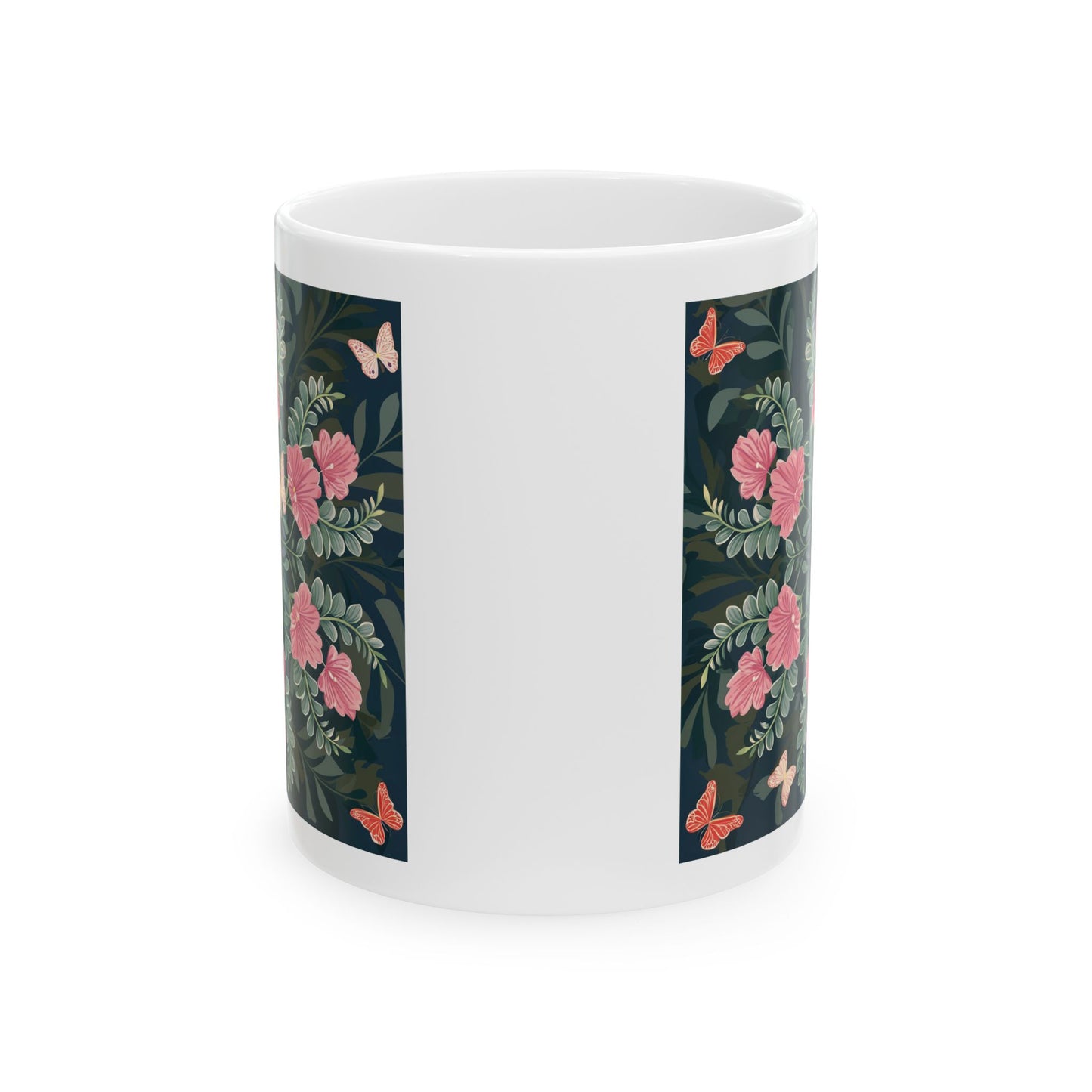 Butterflies and Flowers Ceramic Mug