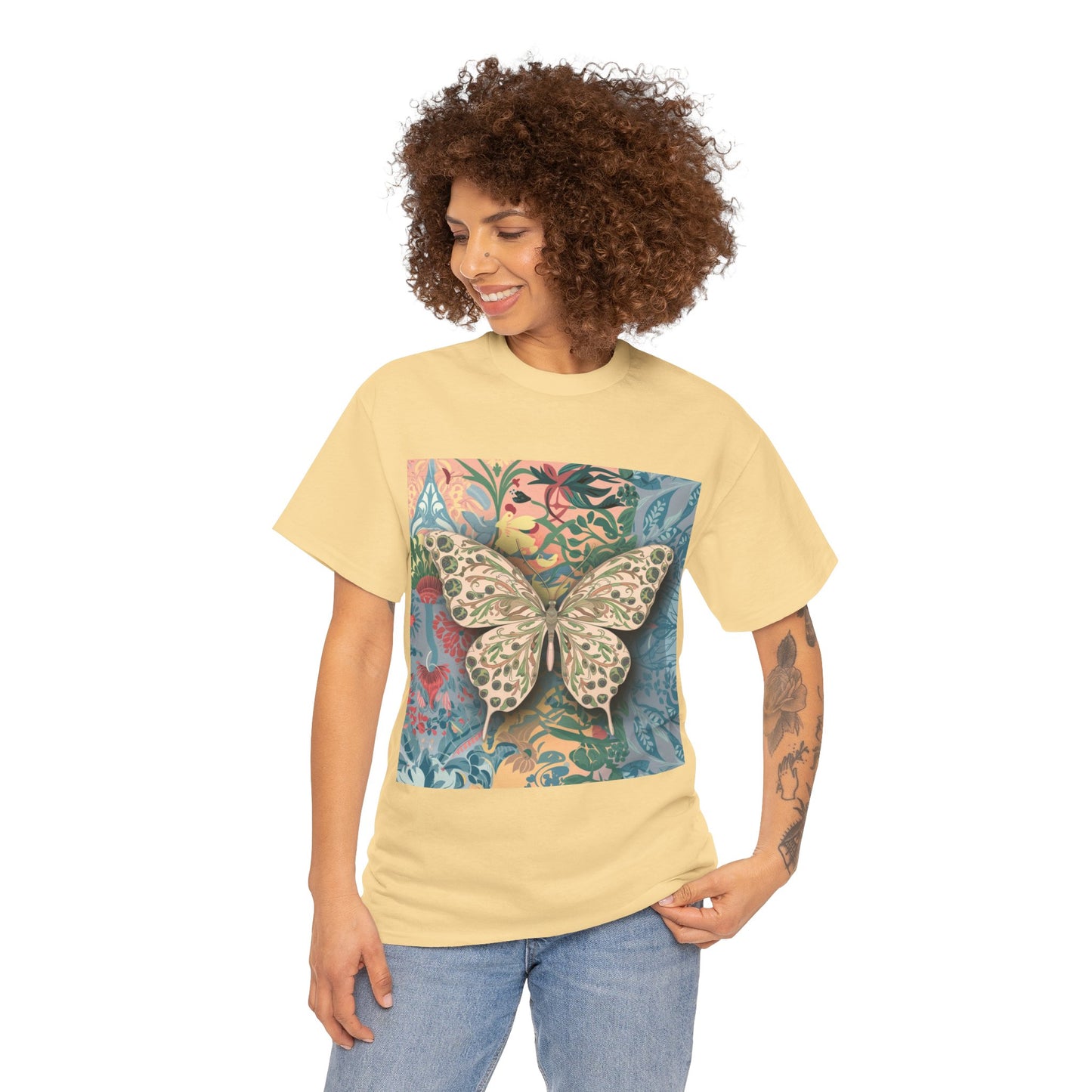 Butterfly Unisex Heavy Cotton T-Shirt