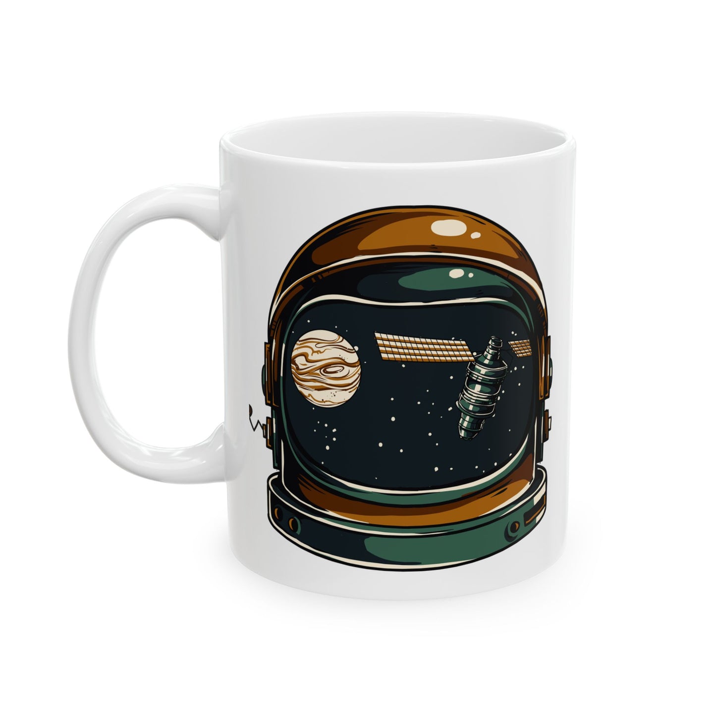 Space Helmet Astronaut Ceramic Mug 11oz