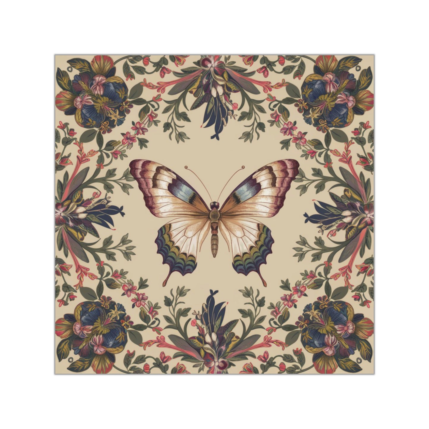 Butterfly Square Vinyl Sticker