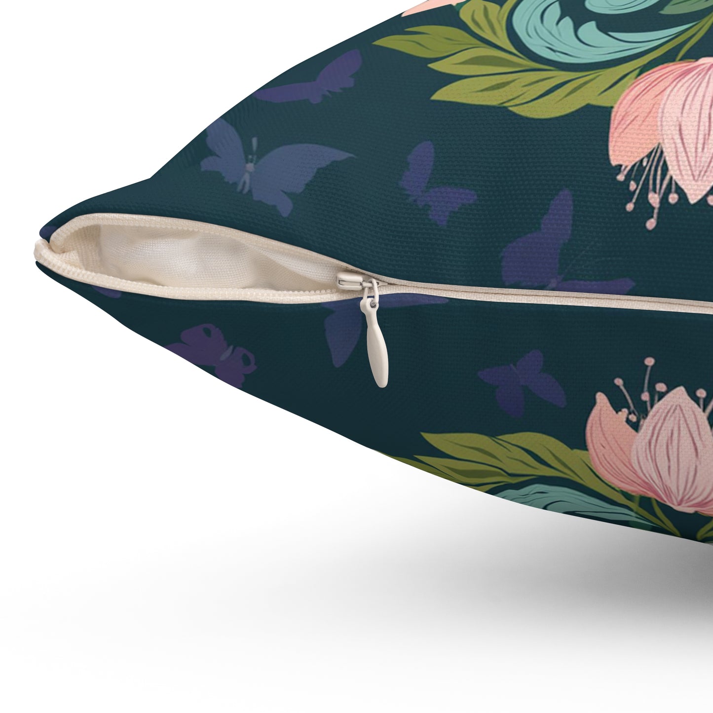 Butterfly Spun Polyester Square Pillow