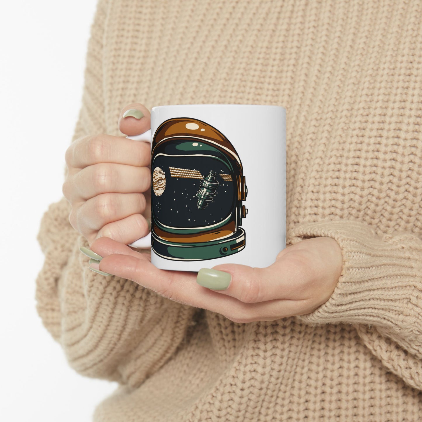 Space Helmet Astronaut Ceramic Mug 11oz