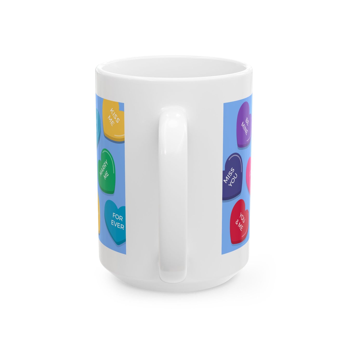 Candy Hearts Ceramic Mug
