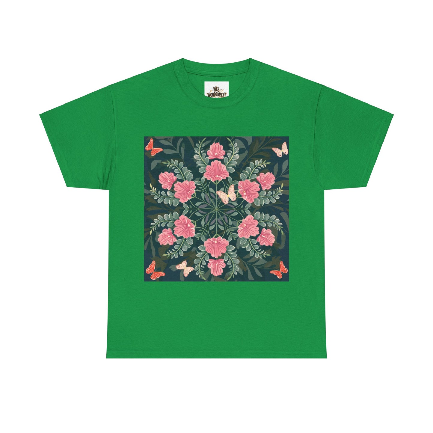 Butterflies and Flowers Unisex Heavy Cotton T-Shirt