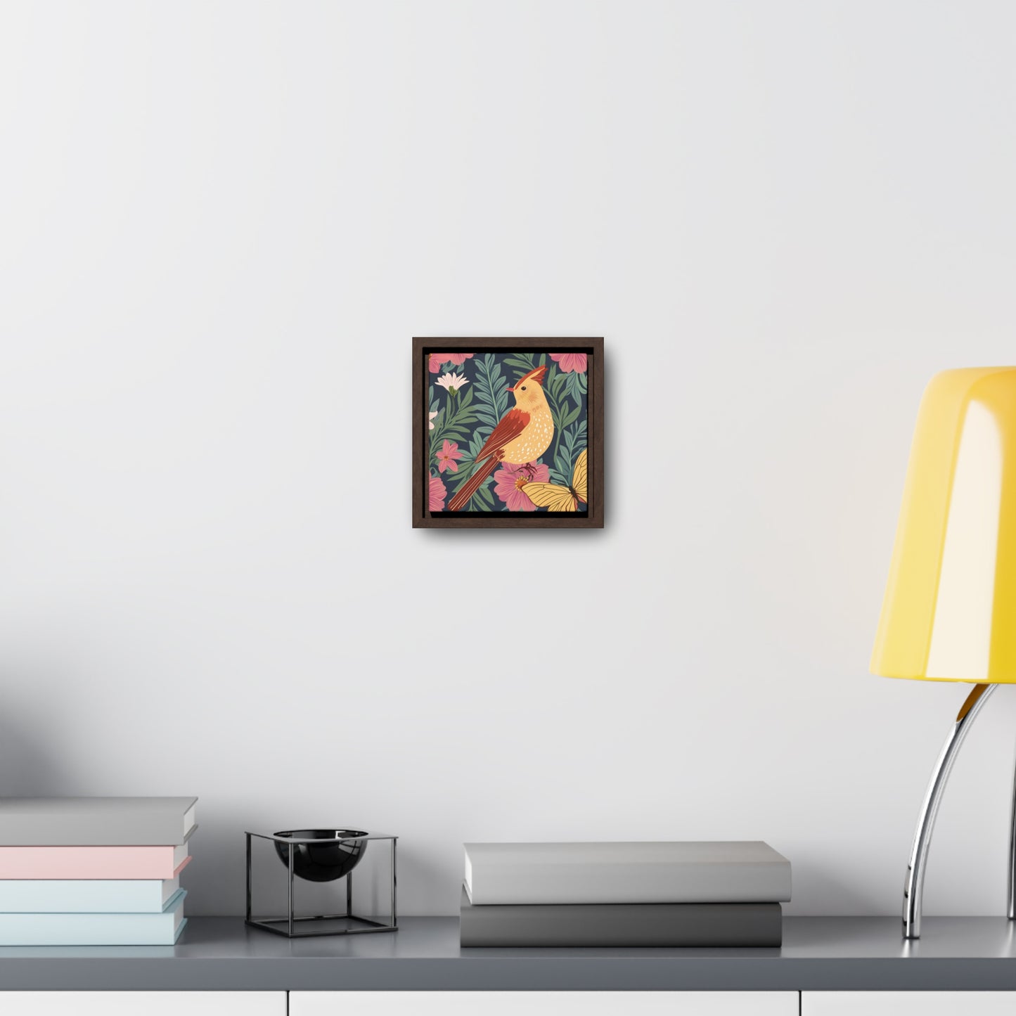 Bird and Butterfly Gallery Canvas Wraps, Square Frame