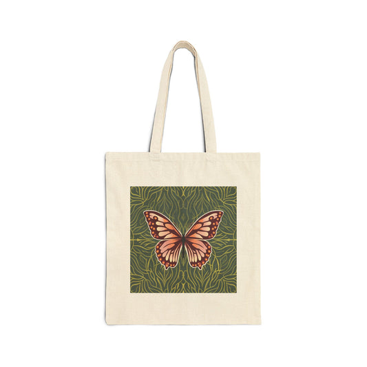 Butterfly Cotton Canvas Tote Bag