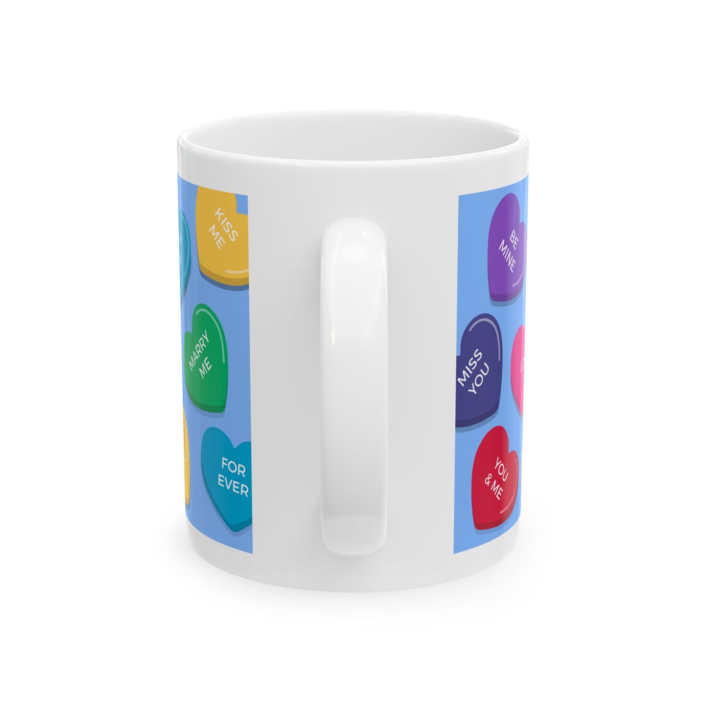 Candy Hearts Ceramic Mug