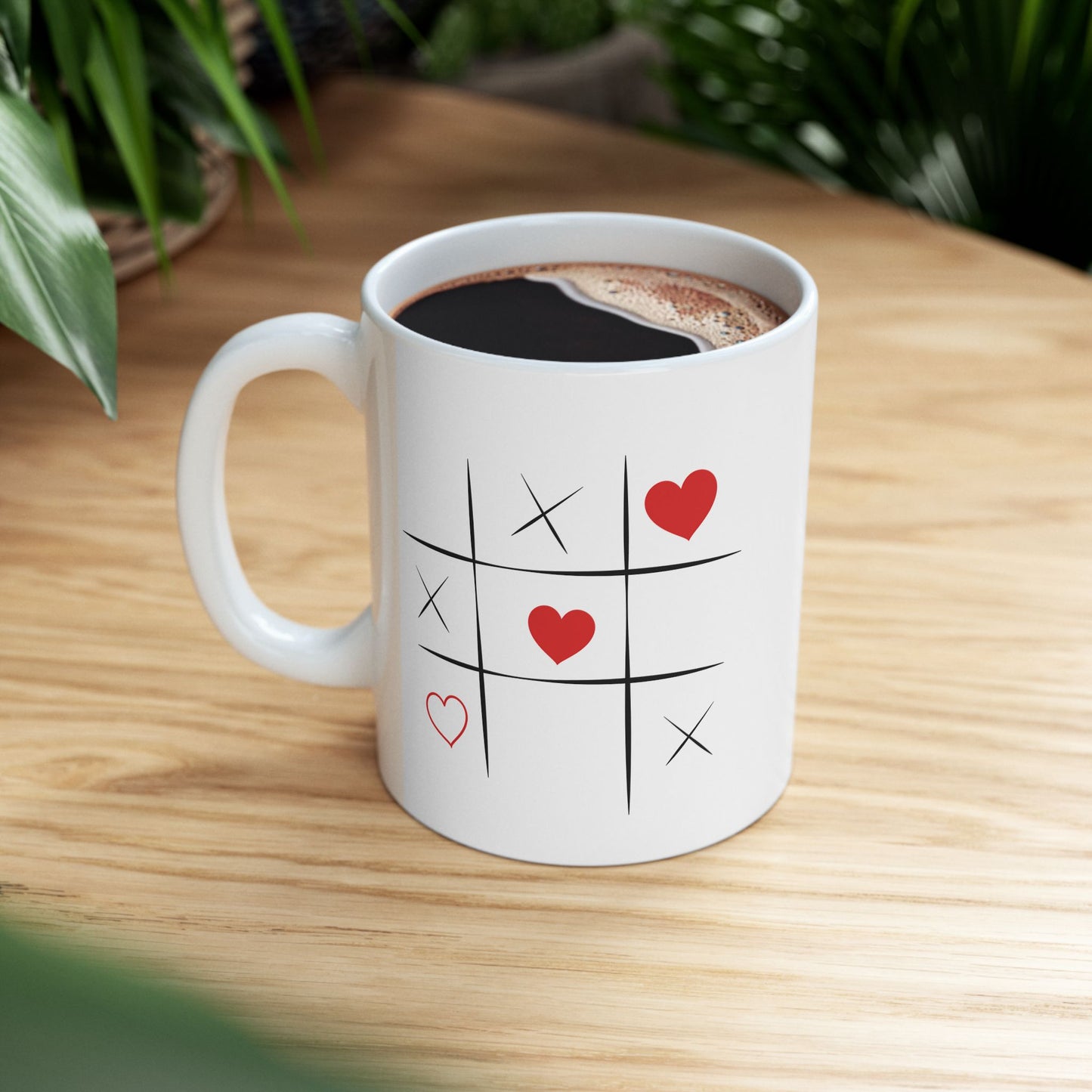 Valentine Tic-Tac-Toe Ceramic Mug