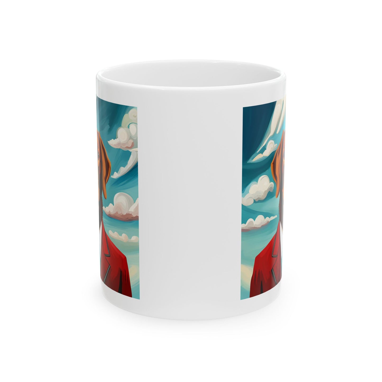 Labrador Wearing a Red Coat Ceramic Mug 11oz