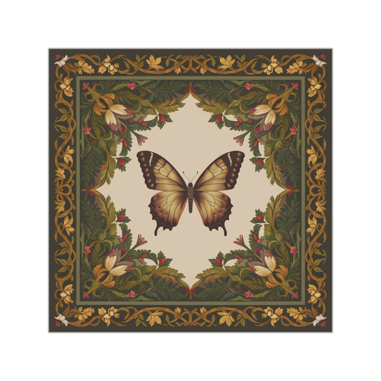 Butterfly Square Vinyl Sticker
