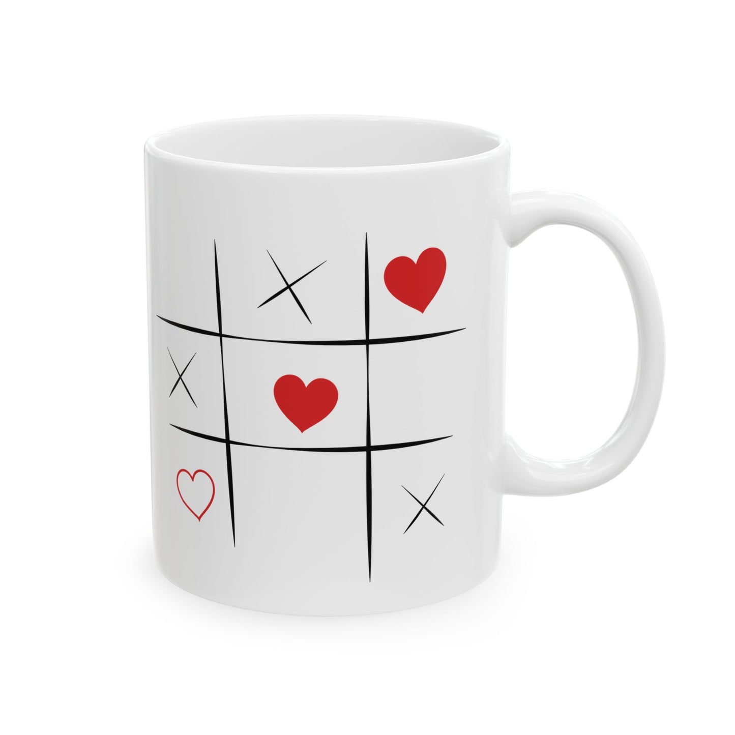 Tic-Tac-Toe Valentine Ceramic Mug
