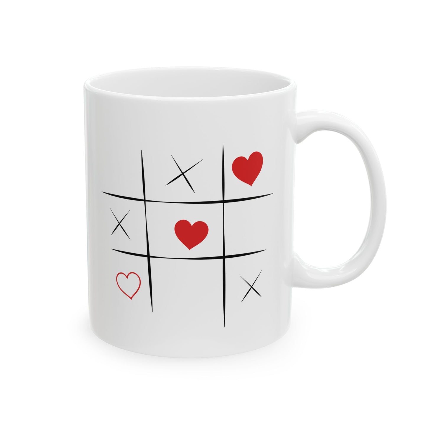 Valentine Tic-Tac-Toe Ceramic Mug