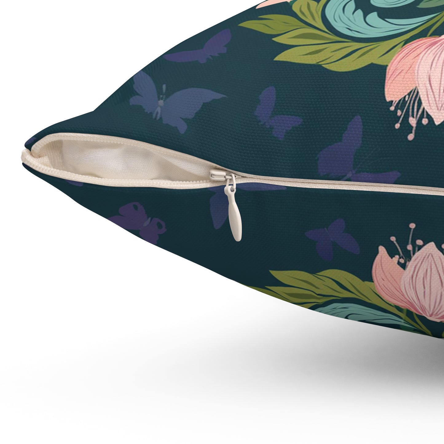 Butterfly Spun Polyester Square Pillow