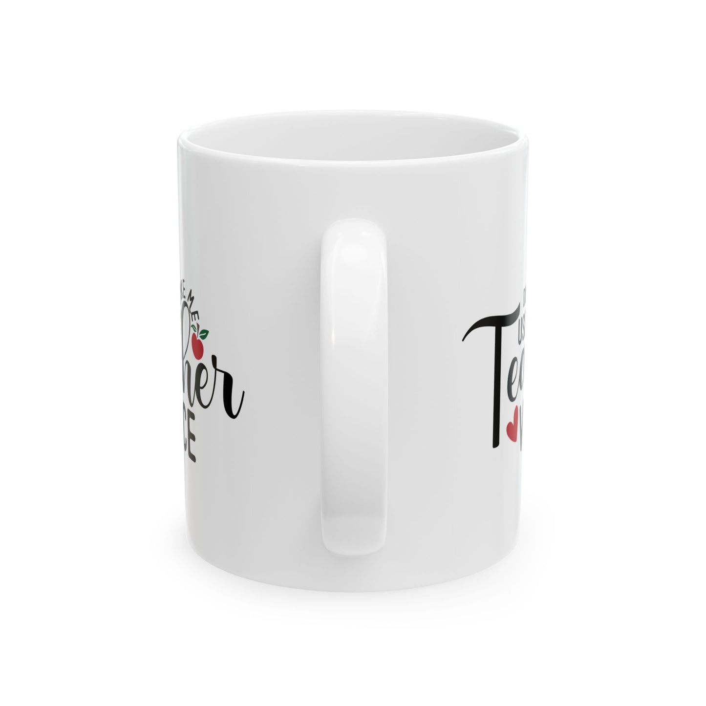 **Teacher Voice Ceramic Coffee Mug, 11oz & 15oz Lead-Free Sipping Cup, Unique Gift for Teachers & Coffee Lovers**