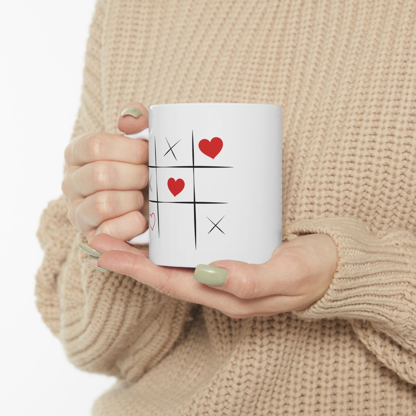 Valentine Tic-Tac-Toe Ceramic Mug
