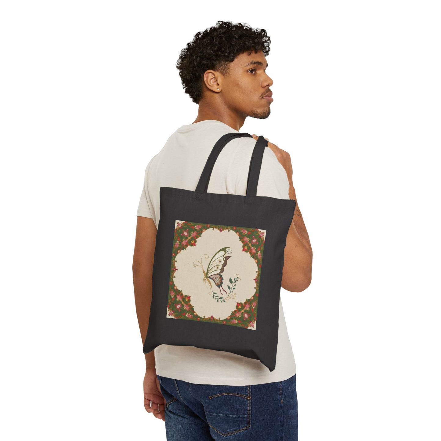 Butterfly Canvas Tote Bag, Durable 100% Cotton Shopping Bag for Everyday Use, Eco-Friendly Gift for Nature Lovers
