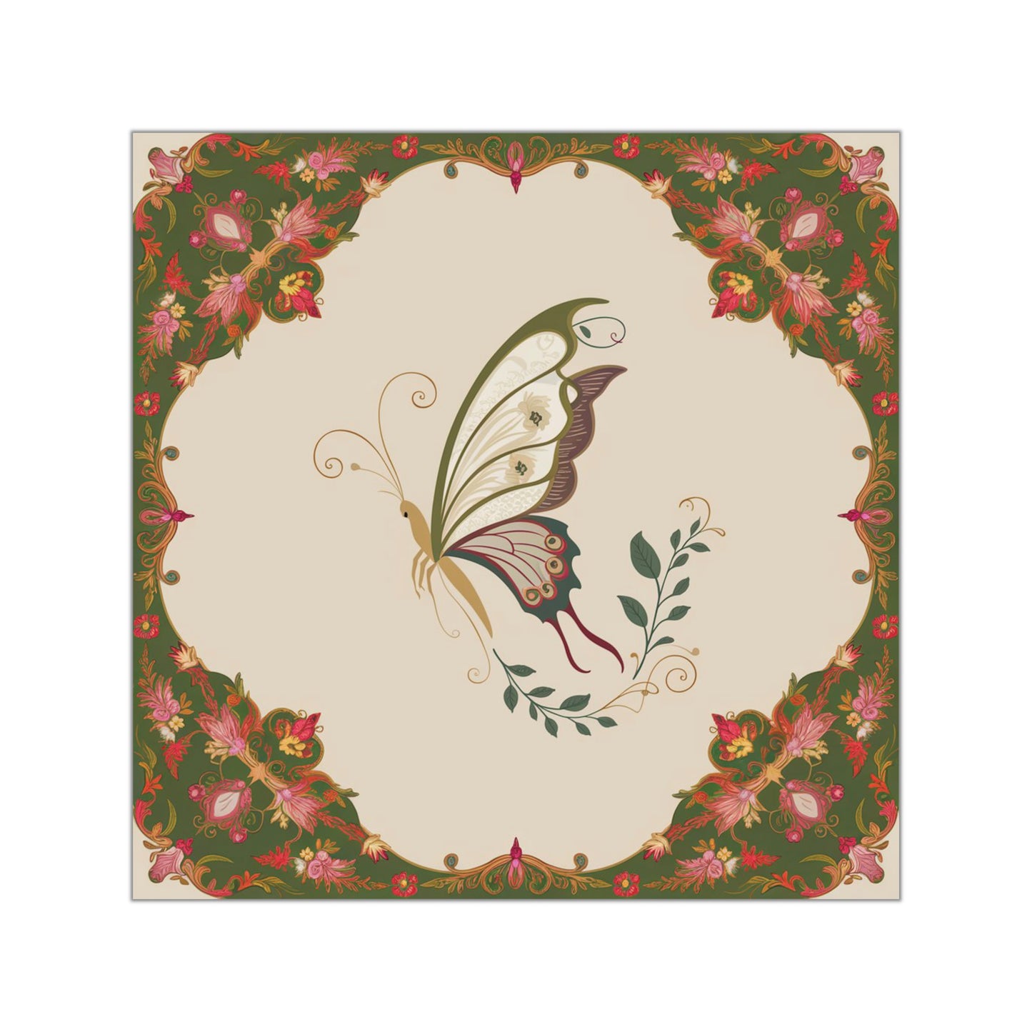 Butterfly Square Vinyl Sticker