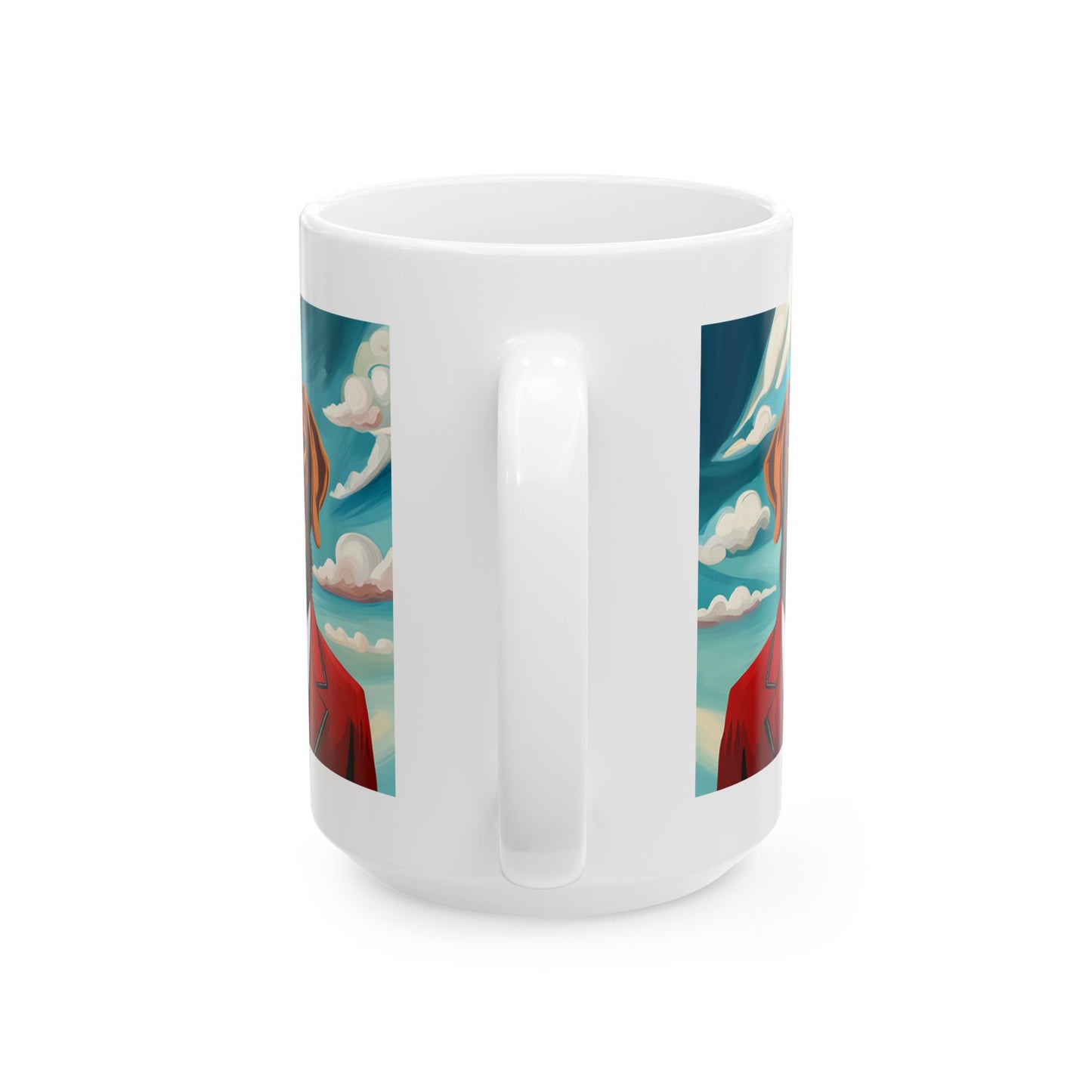 Labrador Wearing a Red Coat Ceramic Mug 11oz