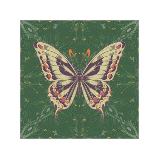 Butterfly Square Vinyl Sticker