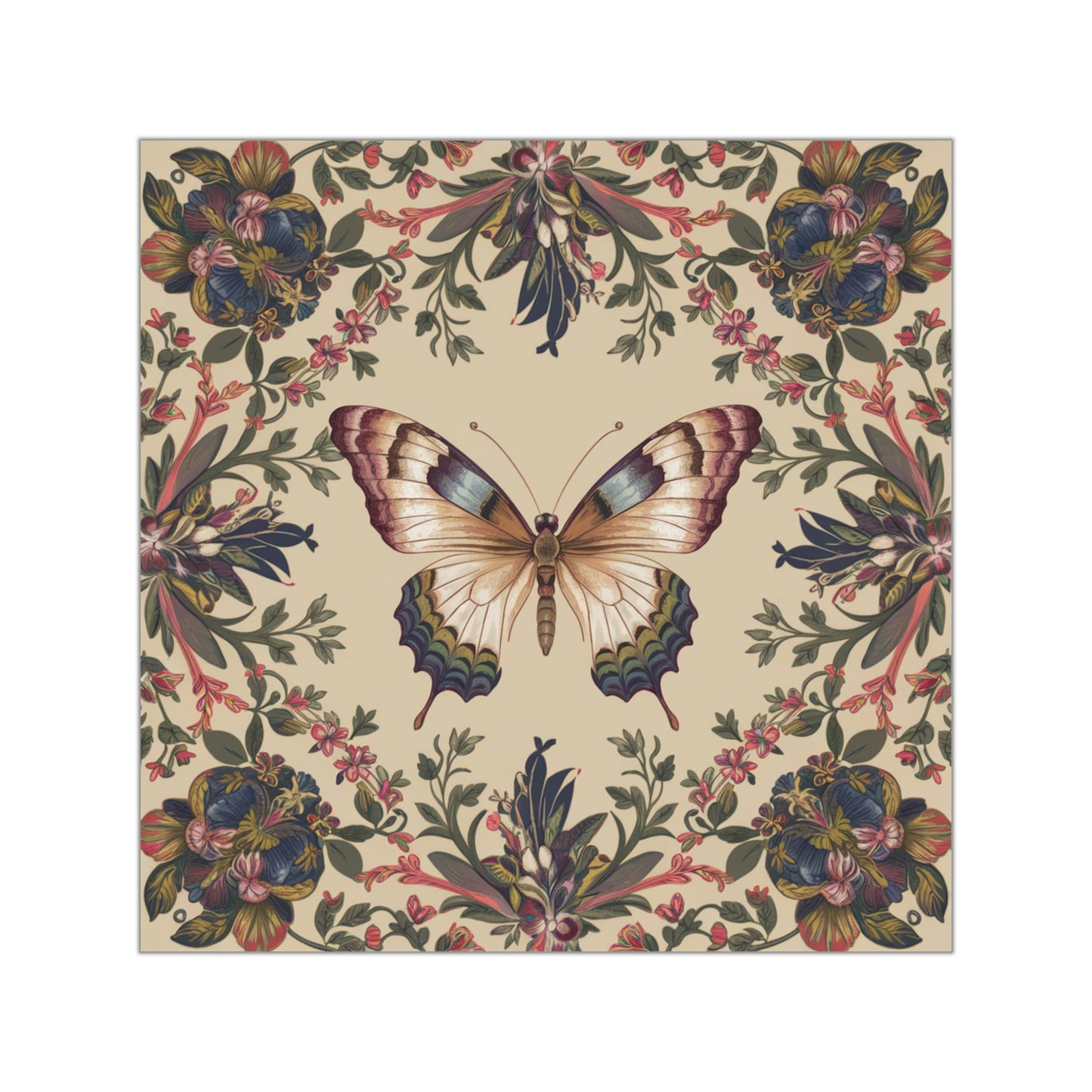 Butterfly Square Vinyl Sticker
