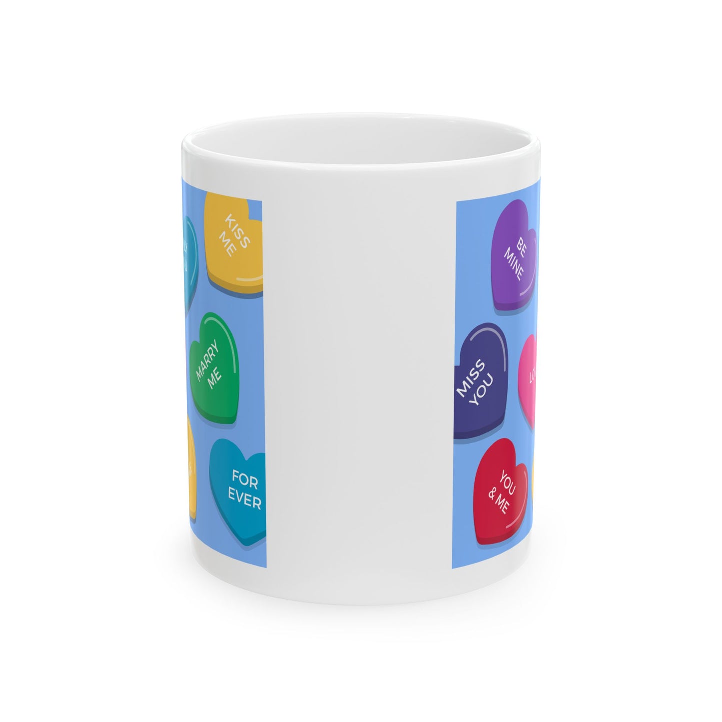 Candy Hearts Ceramic Mug