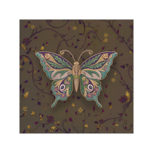 Butterfly Square Vinyl Sticker