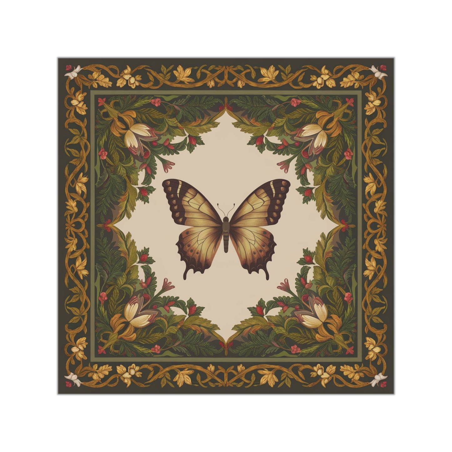 Butterfly Square Vinyl Sticker