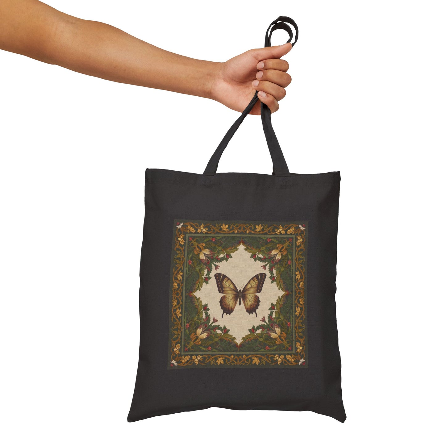 Butterfly Canvas Tote Bag, 100% Cotton Everyday Carry Bag for Shopping, Stylish Gift for Eco-Conscious Friends