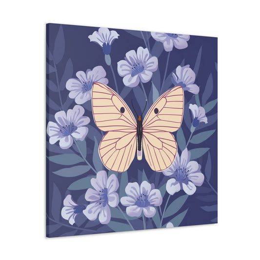 Butterfly in Flowers Canvas Gallery Wraps