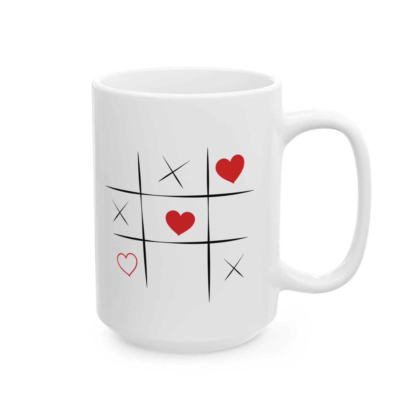 Valentine Tic-Tac-Toe Ceramic Mug