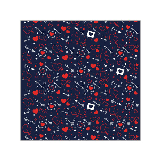 Hearts Arrow Square Vinyl Sticker