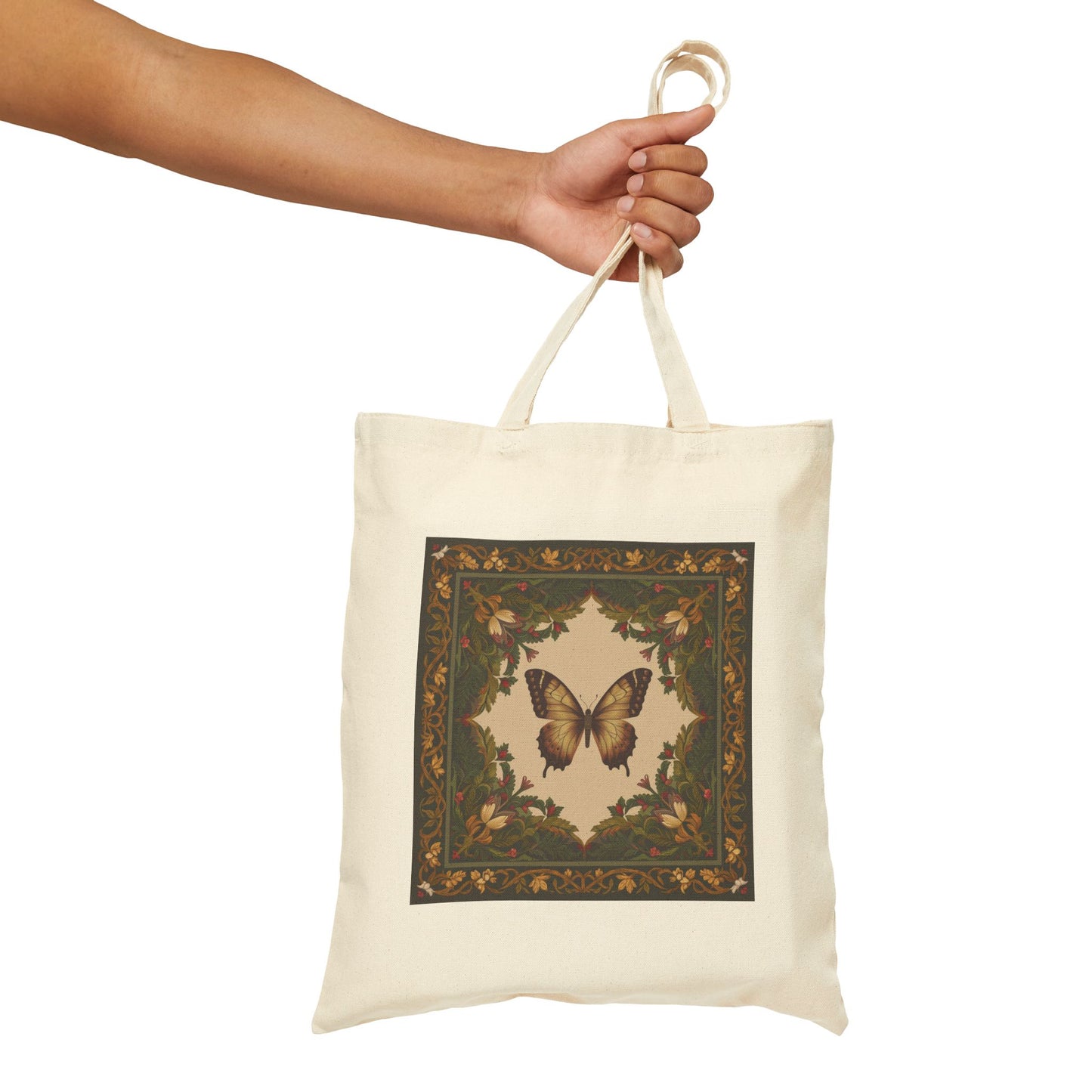 Butterfly Canvas Tote Bag, 100% Cotton Everyday Carry Bag for Shopping, Stylish Gift for Eco-Conscious Friends