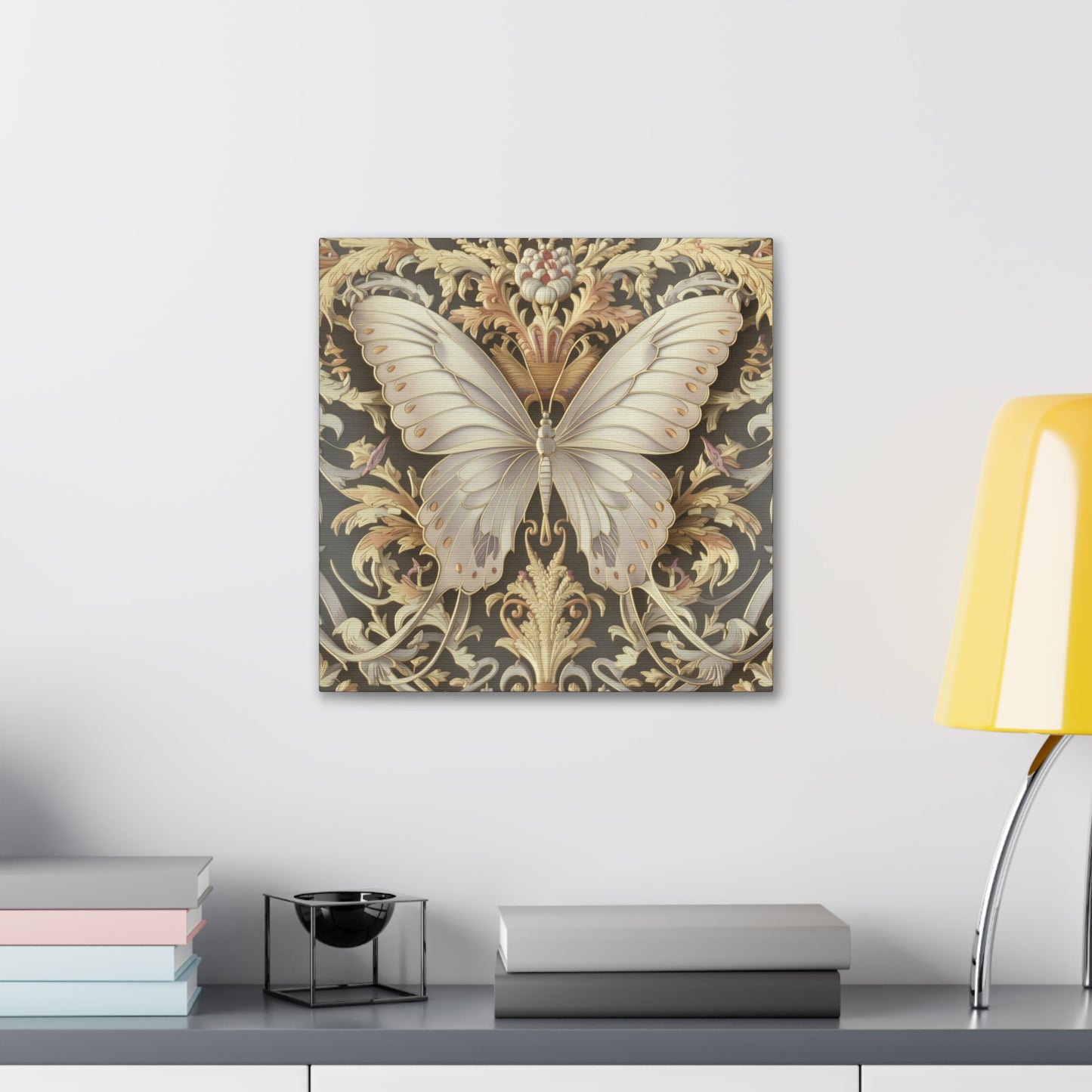 Cream Butterfly Canvas Gallery Wraps
