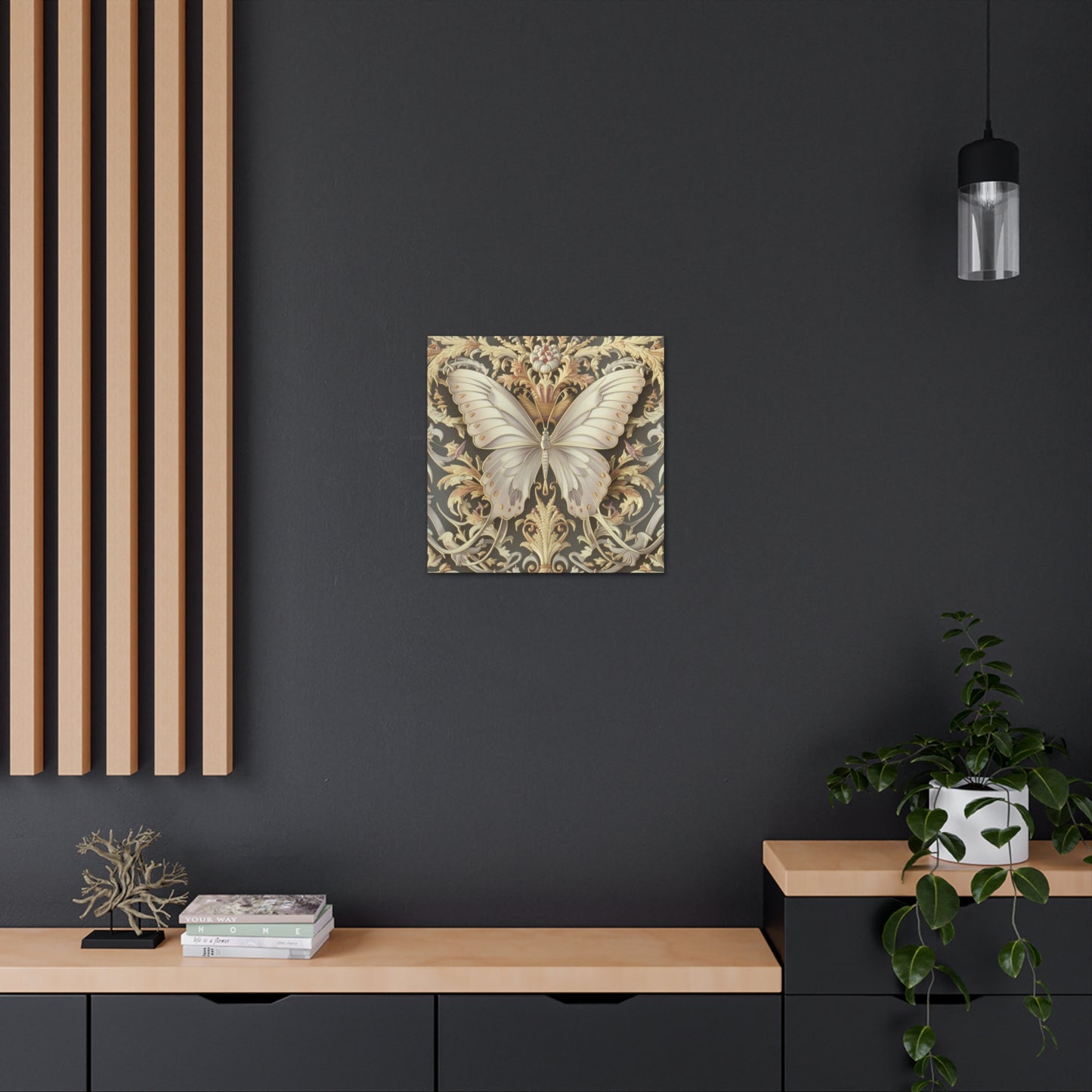 Cream Butterfly Canvas Gallery Wraps