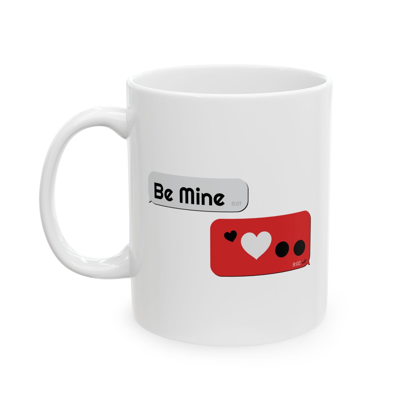 Be Mine Bubble Chat Valentine Ceramic Mug