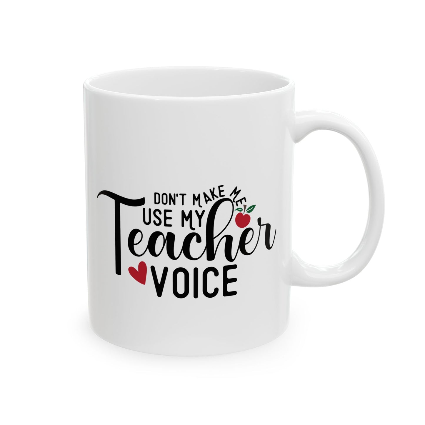 **Teacher Voice Ceramic Coffee Mug, 11oz & 15oz Lead-Free Sipping Cup, Unique Gift for Teachers & Coffee Lovers**