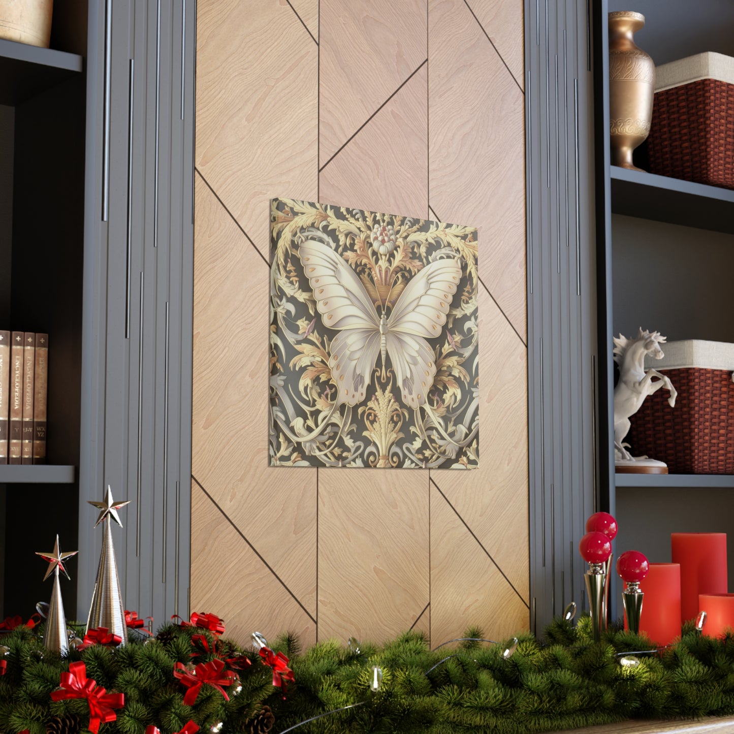 Cream Butterfly Canvas Gallery Wraps