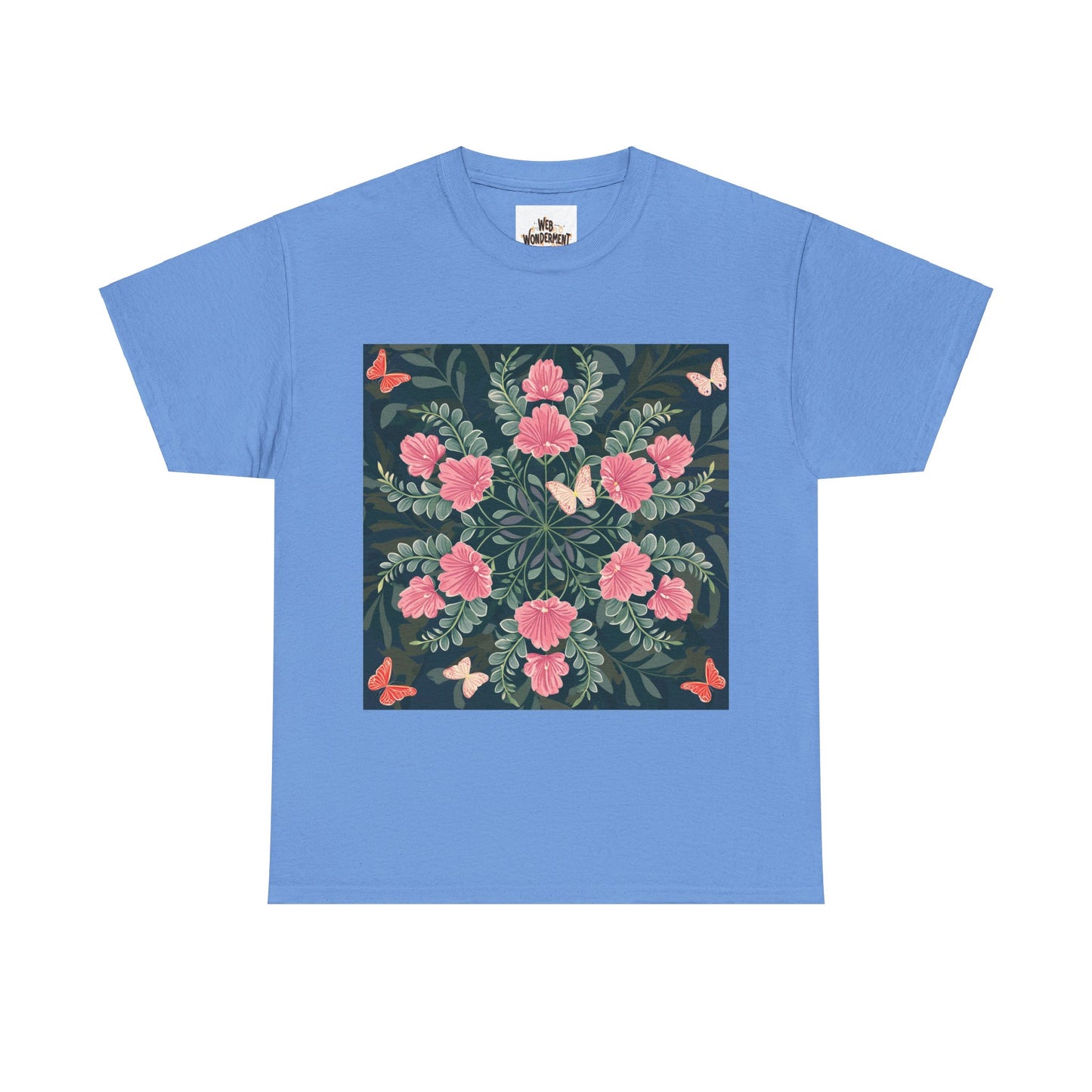 Butterflies and Flowers Unisex Heavy Cotton T-Shirt