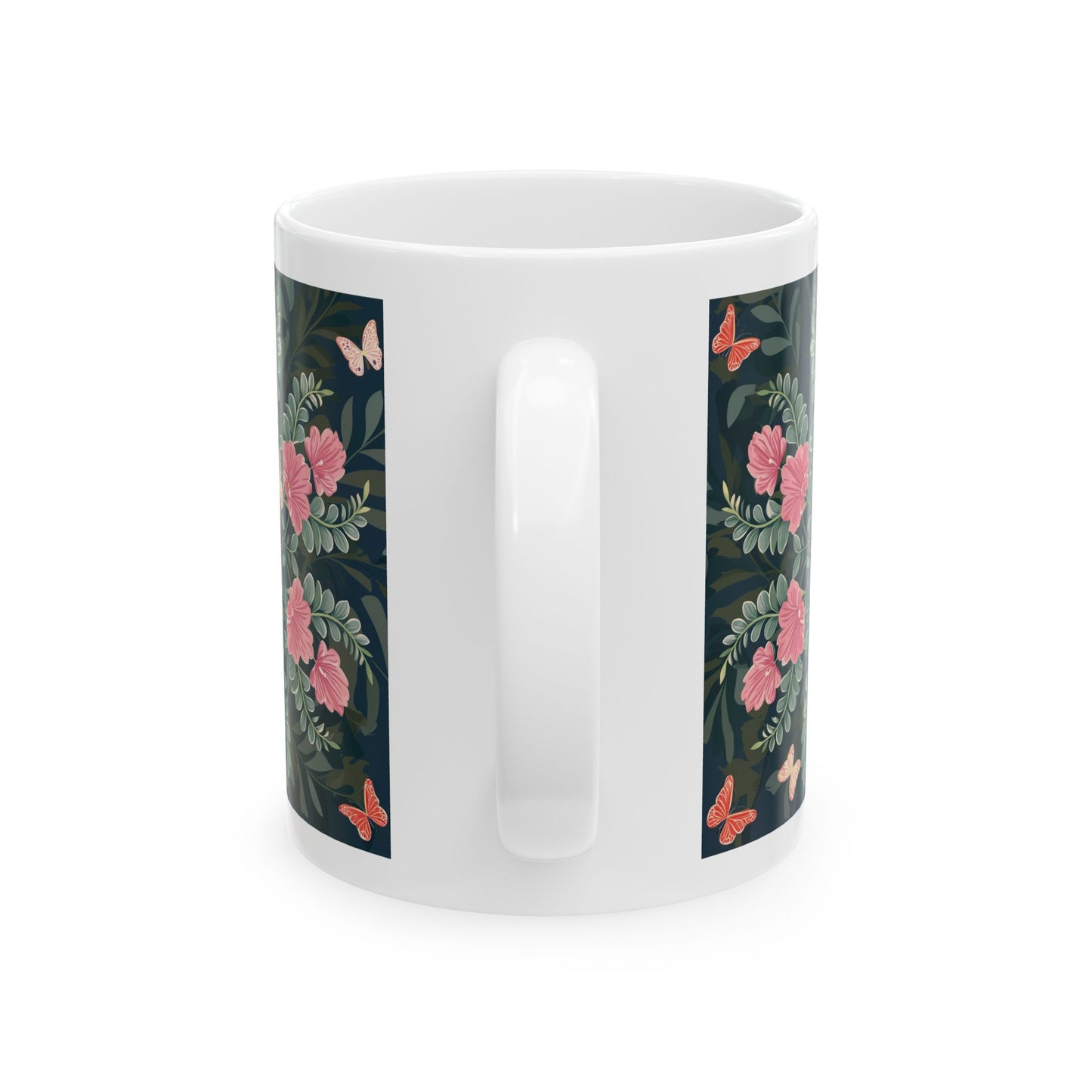 Butterflies and Flowers Ceramic Mug